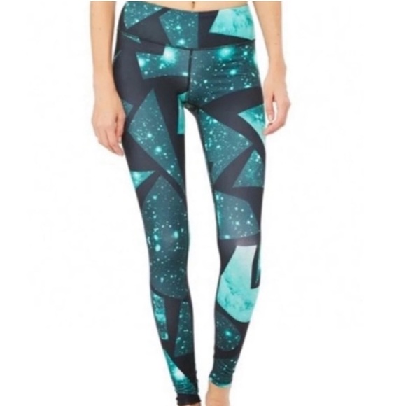 ALO Yoga High Waisted Full Length Galaxy Airbrush Leggings SIZE SMALL - Picture 1 of 6